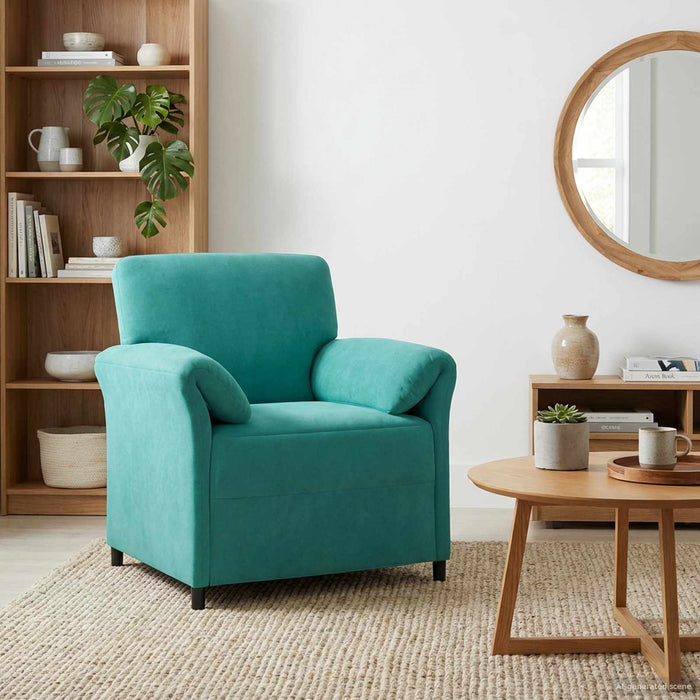 Sofa cu un loc Turcoaz 88 x 83 x 95 cm Catifea - WALTI WALTI