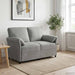 Canapea cu 2 locuri Gri deschis 138 x 83 x 95 cm Catifea - WALTI WALTI