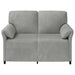 Canapea cu 2 locuri Gri deschis 138 x 83 x 95 cm Catifea - WALTI WALTI