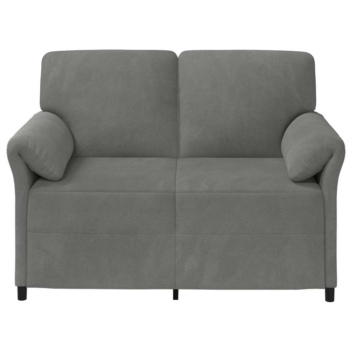 Canapea cu 2 locuri Gri închis 138 x 83 x 95 cm Catifea - WALTI WALTI