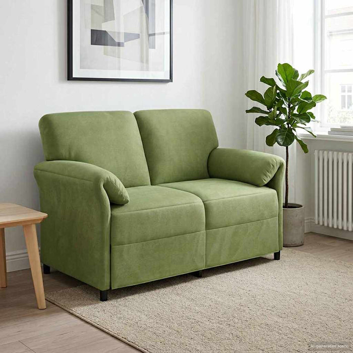 Canapea cu 2 locuri Verde deschis 138 x 83 x 95 cm Catifea - WALTI WALTI