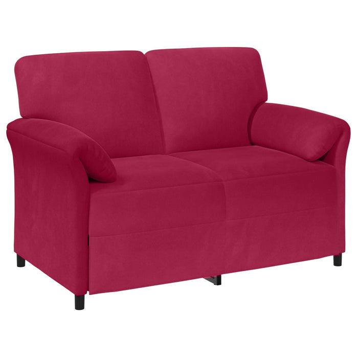 Canapea cu 2 locuri Roșu Vin 138 x 83 x 95 cm Catifea - WALTI WALTI
