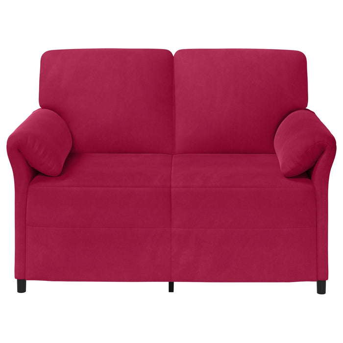 Canapea cu 2 locuri Roșu Vin 138 x 83 x 95 cm Catifea - WALTI WALTI