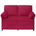 Canapea cu 2 locuri Roșu Vin 138 x 83 x 95 cm Catifea - WALTI WALTI