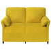 Canapea cu 2 locuri Galben 138 x 83 x 95 cm Catifea - WALTI WALTI