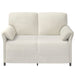 Canapea cu 2 locuri Crem 138 x 83 x 95 cm Catifea - WALTI WALTI