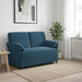 Canapea cu 2 locuri albastru 138 x 83 x 95 cm Catifea - WALTI WALTI