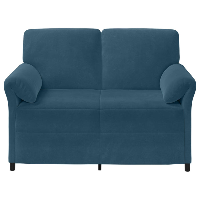 Canapea cu 2 locuri albastru 138 x 83 x 95 cm Catifea - WALTI WALTI