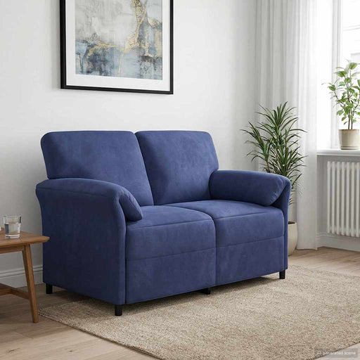 Canapea cu 2 locuri Albastru Poliție 138 x 83 x 95 cm Catifea - WALTI WALTI