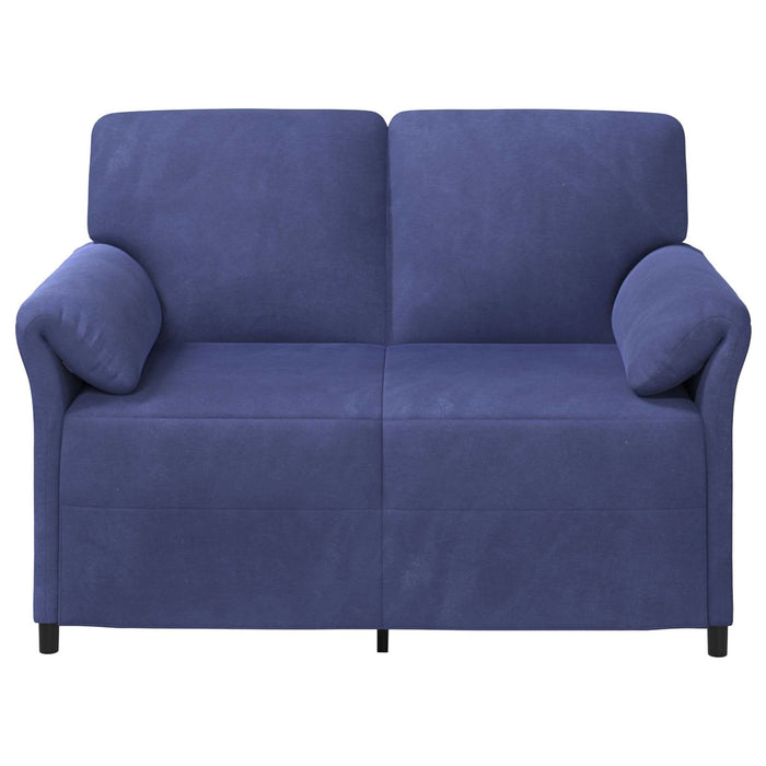 Canapea cu 2 locuri Albastru Poliție 138 x 83 x 95 cm Catifea - WALTI WALTI