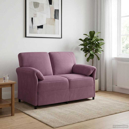 Canapea cu 2 locuri Violet 138 x 83 x 95 cm Catifea - WALTI WALTI