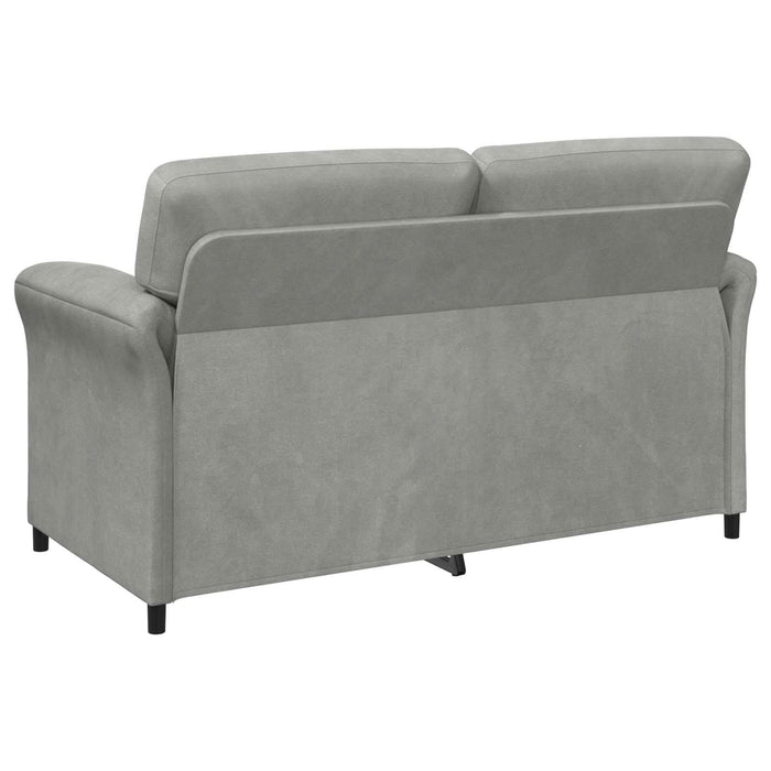 Canapea cu 2 locuri Gri deschis 158 x 83 x 95 cm Catifea - WALTI WALTI