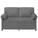Canapea cu 2 locuri Gri închis 158 x 83 x 95 cm Catifea - WALTI WALTI
