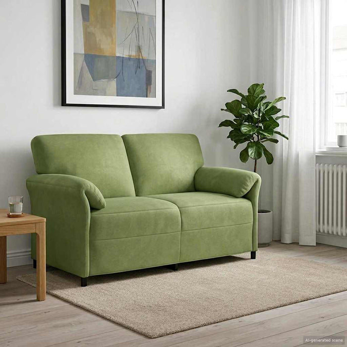 Canapea cu 2 locuri Verde deschis 158 x 83 x 95 cm Catifea - WALTI WALTI