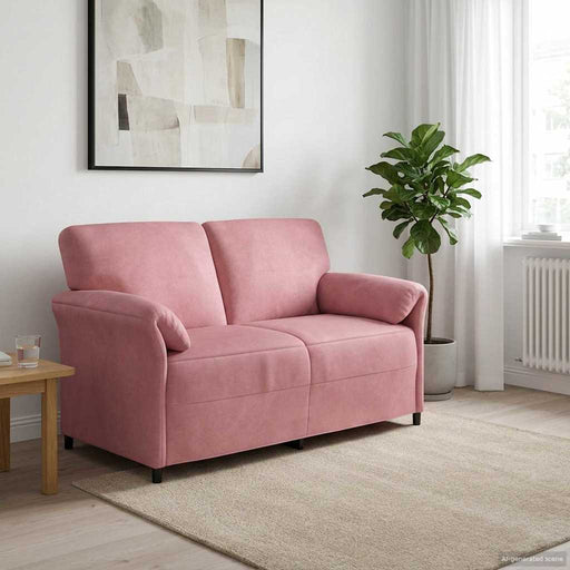 Canapea cu 2 locuri Roz 158 x 83 x 95 cm Catifea - WALTI WALTI