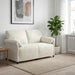 Canapea cu 2 locuri Crem 158 x 83 x 95 cm Catifea - WALTI WALTI