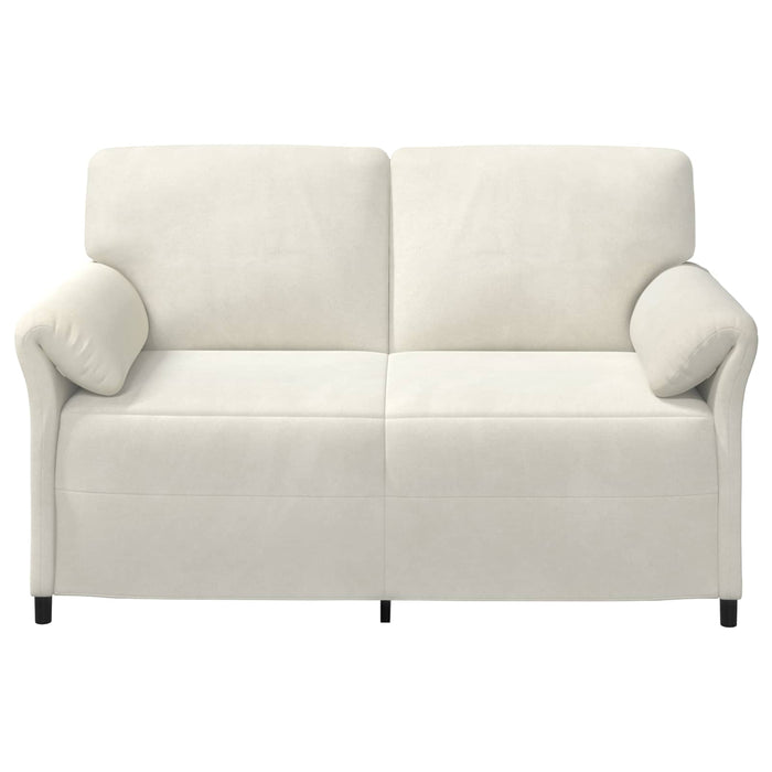 Canapea cu 2 locuri Crem 158 x 83 x 95 cm Catifea - WALTI WALTI