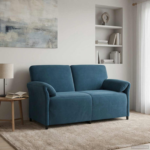Canapea cu 2 locuri albastru 158 x 83 x 95 cm Catifea - WALTI WALTI