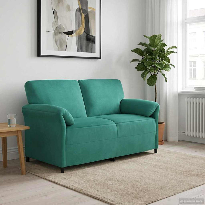 Canapea cu 2 locuri Turcoaz 158 x 83 x 95 cm Catifea - WALTI WALTI