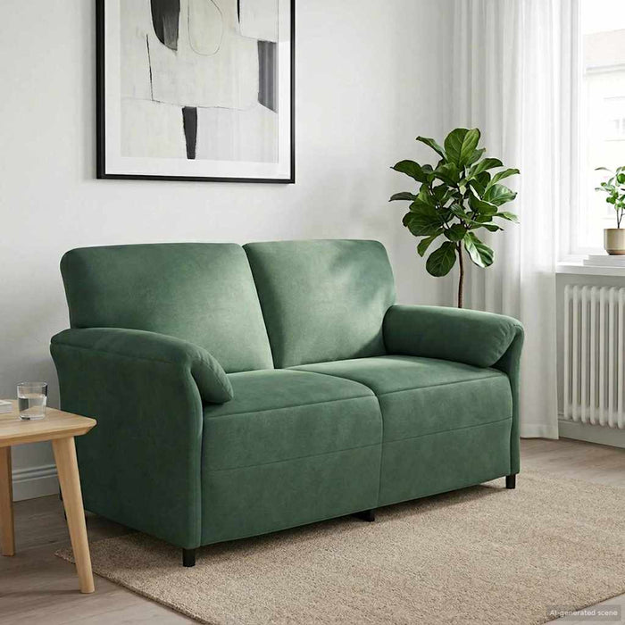 Canapea cu 2 locuri Verde Mării 158 x 83 x 95 cm Catifea - WALTI WALTI