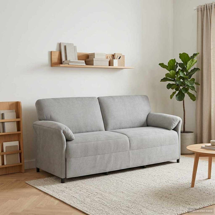 Sofa cu 3 locuri Gri deschis 198 x 83 x 95 cm Catifea - WALTI WALTI