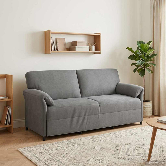 Sofa cu 3 locuri Gri închis 198 x 83 x 95 cm Catifea - WALTI WALTI