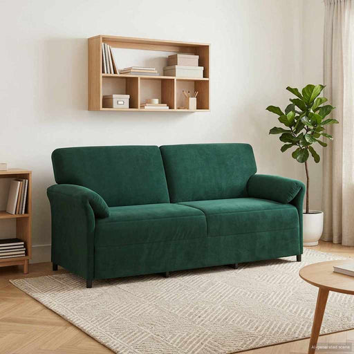Sofa cu 3 locuri Verde închis 198 x 83 x 95 cm Catifea - WALTI WALTI
