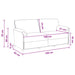 Sofa cu 3 locuri Verde deschis 198 x 83 x 95 cm Catifea - WALTI WALTI