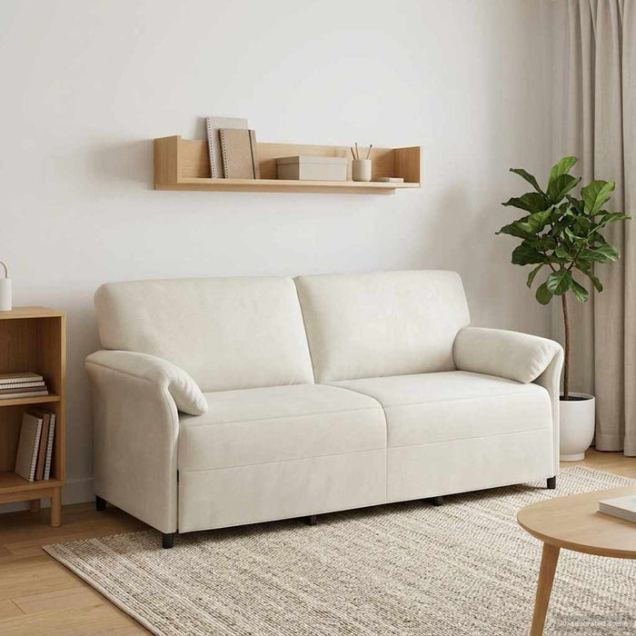 Sofa cu 3 locuri Crem 198 x 83 x 95 cm Catifea - WALTI WALTI