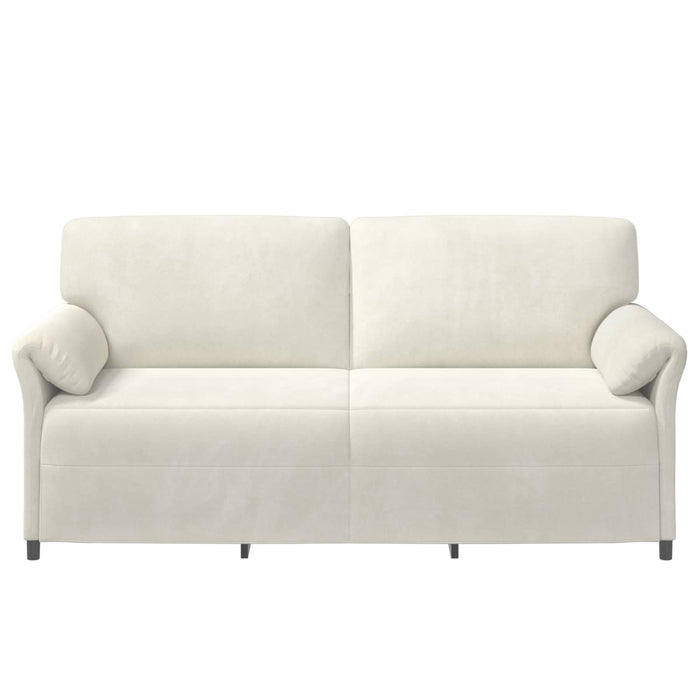 Sofa cu 3 locuri Crem 198 x 83 x 95 cm Catifea - WALTI WALTI