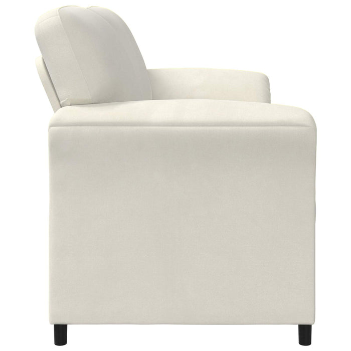 Sofa cu 3 locuri Crem 198 x 83 x 95 cm Catifea - WALTI WALTI