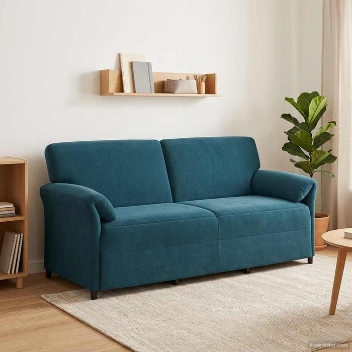 Sofa cu 3 locuri albastru 198 x 83 x 95 cm Catifea - WALTI WALTI