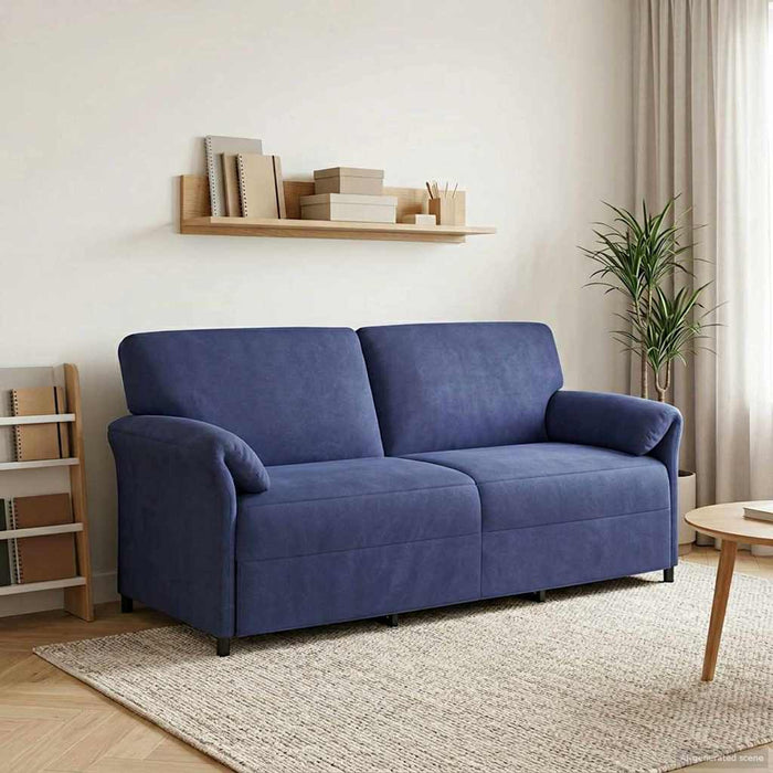 Sofa cu 3 locuri Albastru Poliție 198 x 83 x 95 cm Catifea - WALTI WALTI