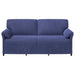 Sofa cu 3 locuri Albastru Poliție 198 x 83 x 95 cm Catifea - WALTI WALTI