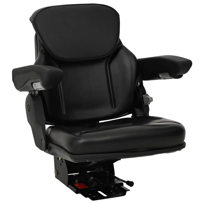 Scaun de tractor cu suspensie Negru 60 x 58 x 72 cm Oțel și PVC - WALTI WALTI
