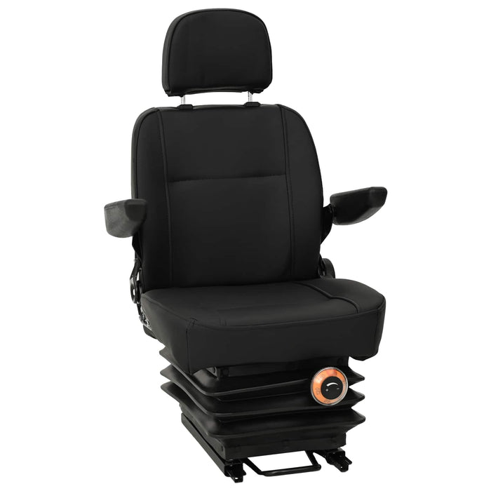 Scaun de tractor cu suspensie Negru 56 x 57 x 87 cm Oțel și PVC WALTI