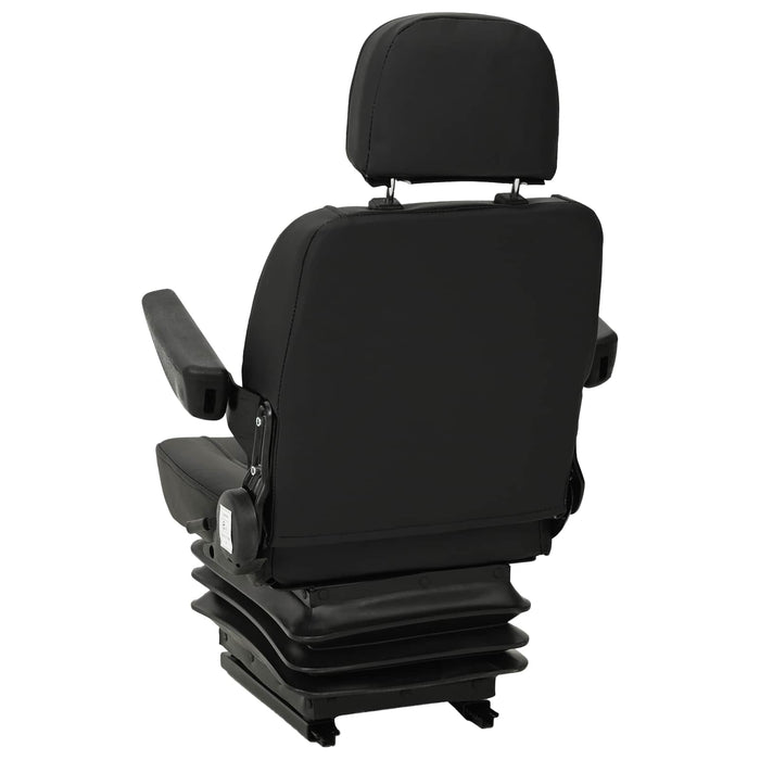 Scaun de tractor cu suspensie Negru 56 x 57 x 87 cm Oțel și PVC WALTI