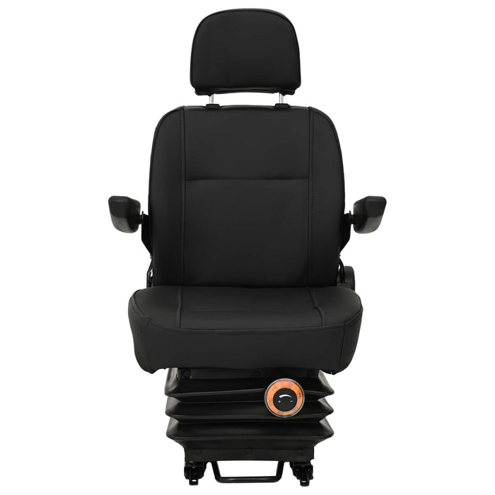 Scaun de tractor cu suspensie Negru 56 x 57 x 87 cm Oțel și PVC WALTI
