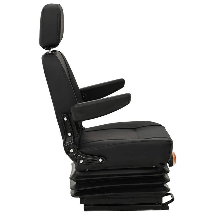 Scaun de tractor cu suspensie Negru 56 x 57 x 87 cm Oțel și PVC WALTI