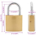 U Lock cu Chei 6 pcs Alamă Fier - WALTI WALTI