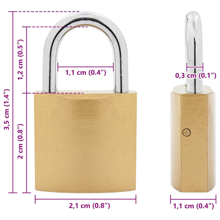 U Lock cu Chei 100 pcs Alamă Fier - WALTI WALTI