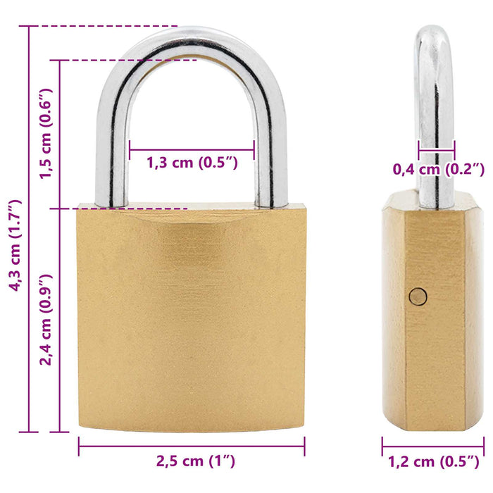 U Lock cu Chei 6 pcs Alamă Fier - WALTI WALTI