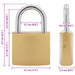 U Lock cu Chei 6 pcs Alamă Fier - WALTI WALTI