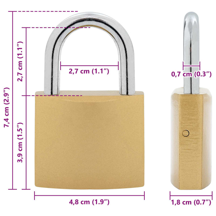 U Lock cu Chei 12 pcs Alamă Fier - WALTI WALTI