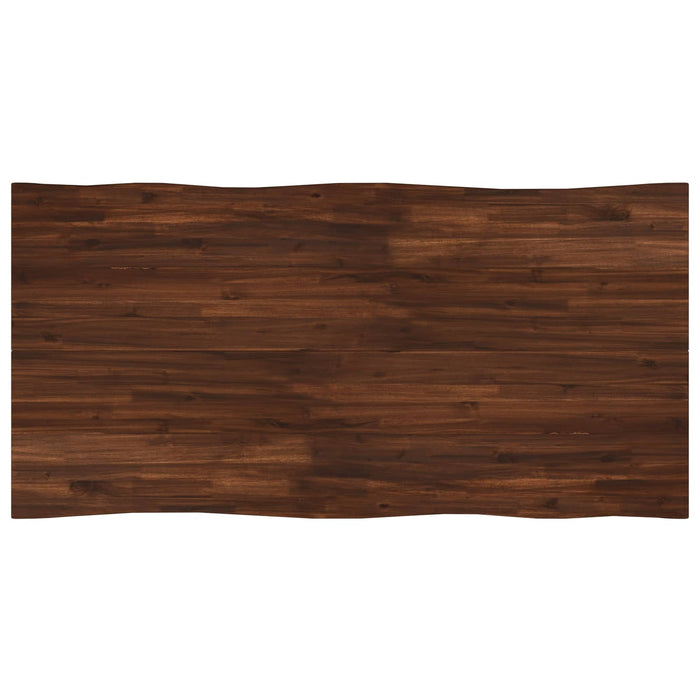 Masa de dining cu margine vie 160 x 70 x 75 cm Maro închis WALTI