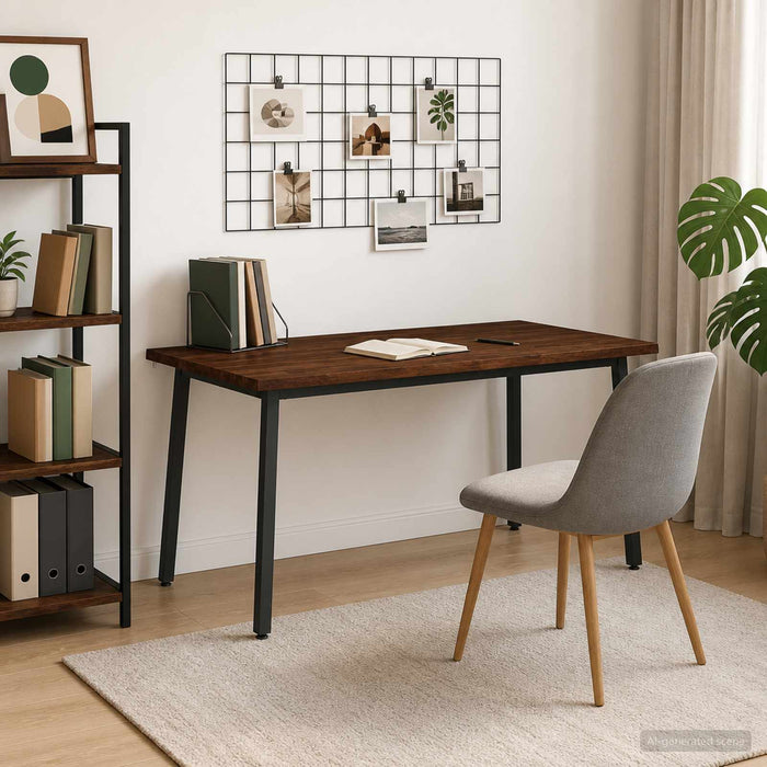 Masa de dining cu margine vie 160 x 80 x 75 cm Maro închis WALTI
