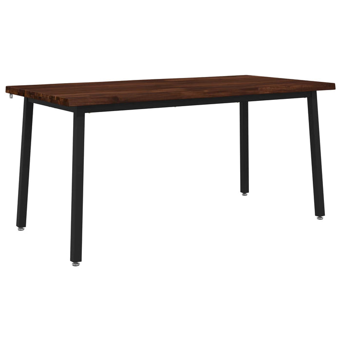Masa de dining cu margine vie 160 x 80 x 75 cm Maro închis WALTI