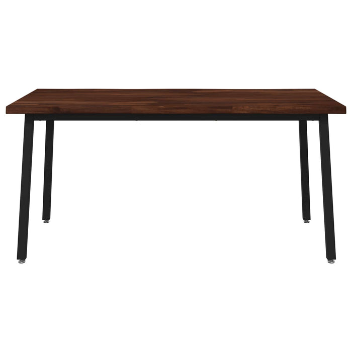 Masa de dining cu margine vie 160 x 80 x 75 cm Maro închis WALTI