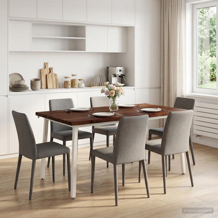 Masa de dining cu margine vie 160 x 70 x 75 cm Maro închis WALTI