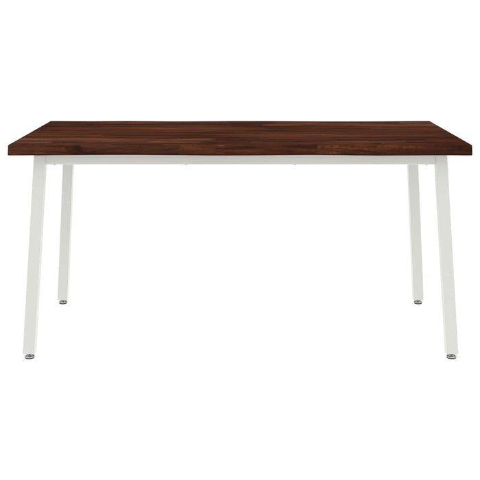 Masa de dining cu margine vie 160 x 80 x 75 cm Maro închis WALTI